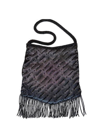 Vintage Midnight Fringe Bag
