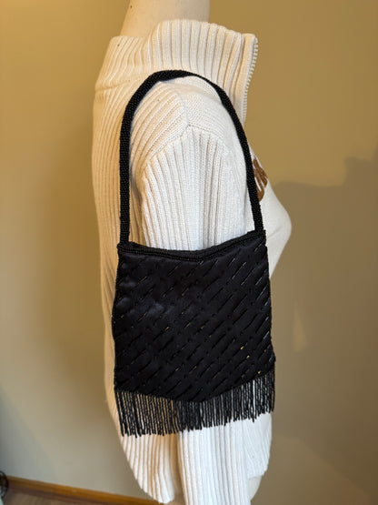 Vintage Midnight Fringe Bag