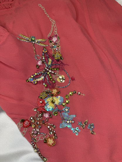 Pink Y2k Dragonfly dress