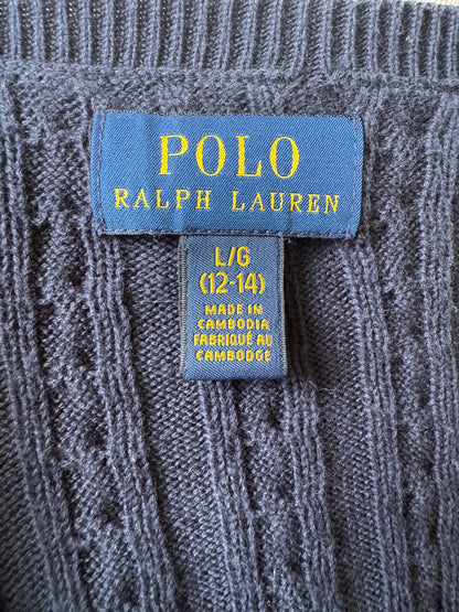 Navy Ralph Lauren Cable Knit Cardigan