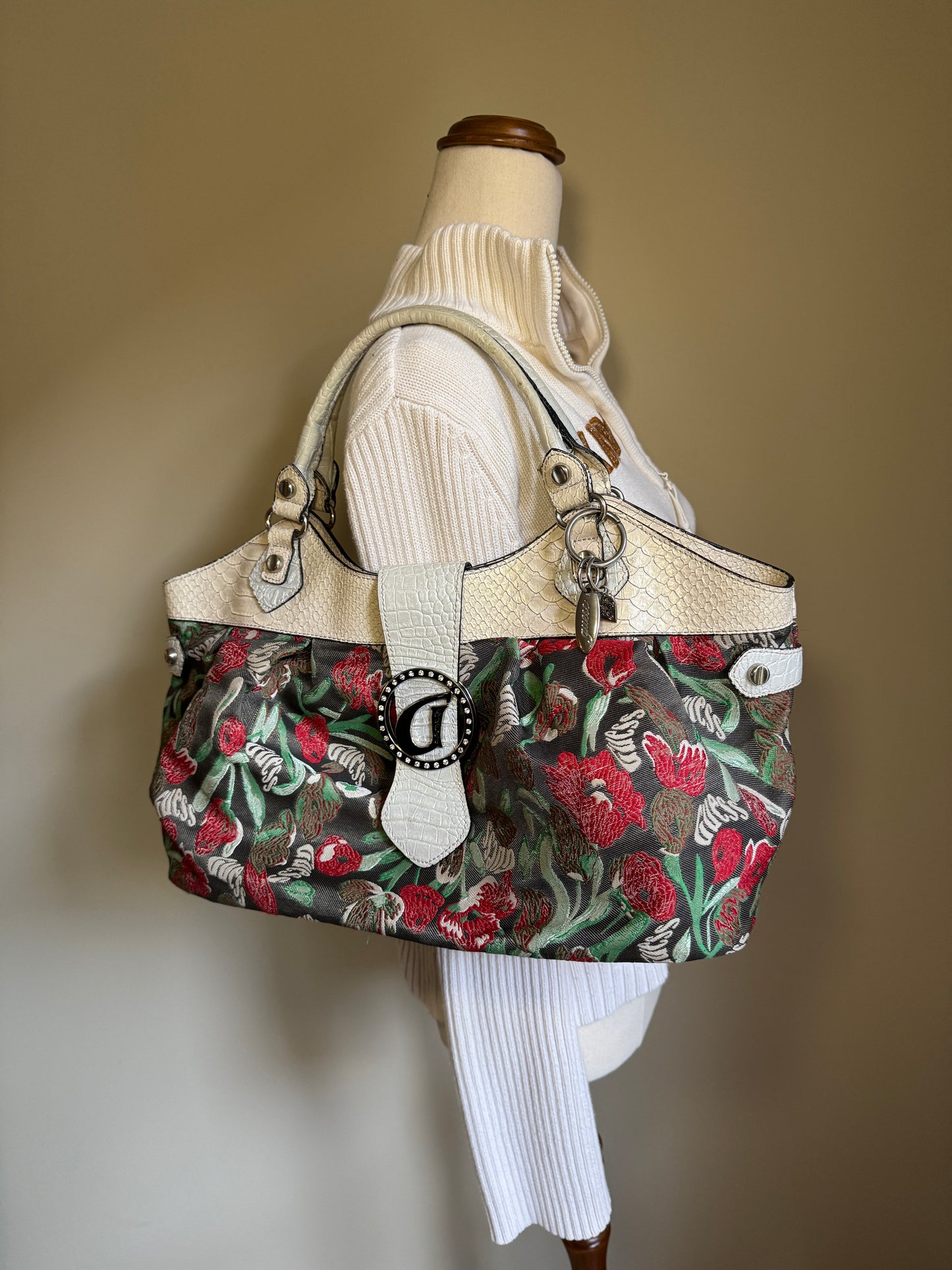 Vintage Floral Guess Shoulder Bag