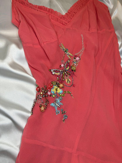 Pink Y2k Dragonfly dress